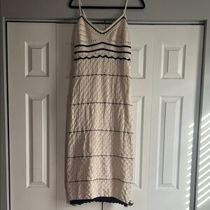 Elegant Cream and Black Women's Dress